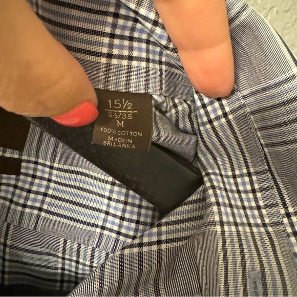 Men’s Tasso Elba Plaid Dress Shirt - Picture 4 of 5